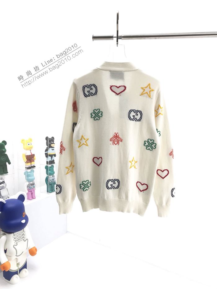Gucci男裝 古奇2020早秋新款提花糖果色LOGO羊毛開衫  ydi3247